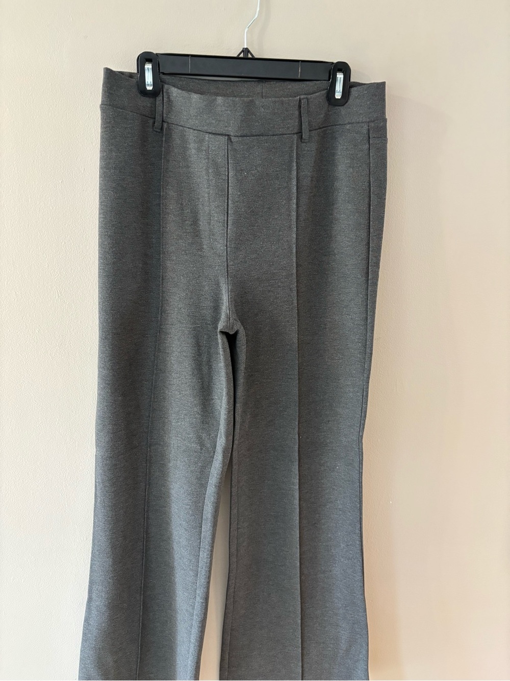Quince Charcoal Gray Ponte Boot-Cut Pants